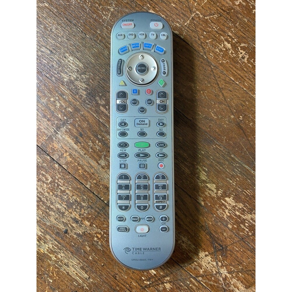 Time Warner Cable UR5U-8800L TWY Remote Control Silver Universal Remote AS IS